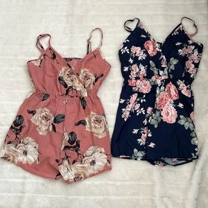 Shein Floral Romper XS